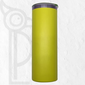 Double Wall Stainless Steel 20oz Engraving Skinny Tumbler Yellow