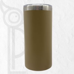 Double Wall Stainless Steel 15oz (440ml) Engraving Skinny Tumbler Khaki