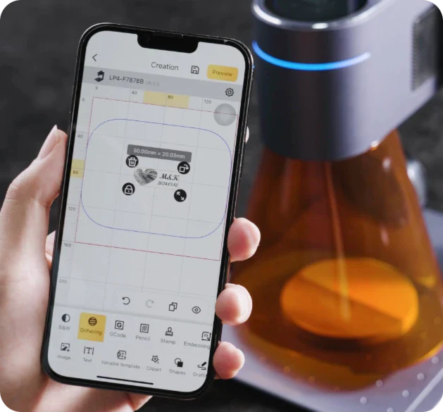 user friendly laser engrave 104