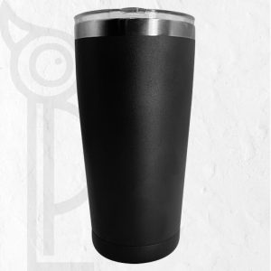 Double Wall Stainless Steel Engraving Brandy Tumbler Black