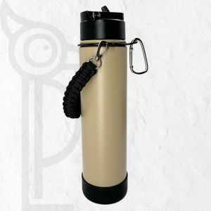 Double Wall Stainless Steel Engraving 24oz (700ml) Rope Water Bottle Khaki