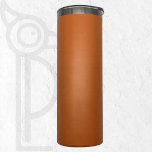 Double Wall Stainless Steel 20oz Engraving Skinny Tumbler Orange