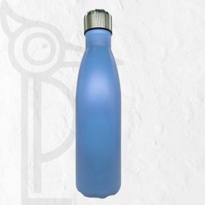 Double Wall Stainless Steel 500ml Engraving Water Bottle Light Blue