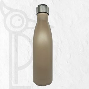 Double Wall Stainless Steel 500ml Engraving Water Bottle Khaki