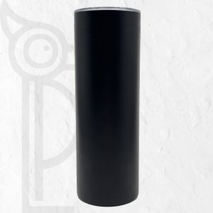 Double Wall Stainless Steel 20oz (590ml) Engraving Skinny Tumbler Black