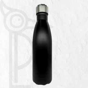 Double Wall Stainless Steel 500ml Engraving Water Bottle Black