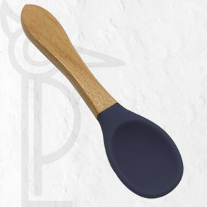 Engraving Bamboo Baby Spoon Navy Blue