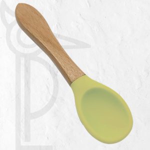 Engraving Bamboo Baby Spoon Yellow